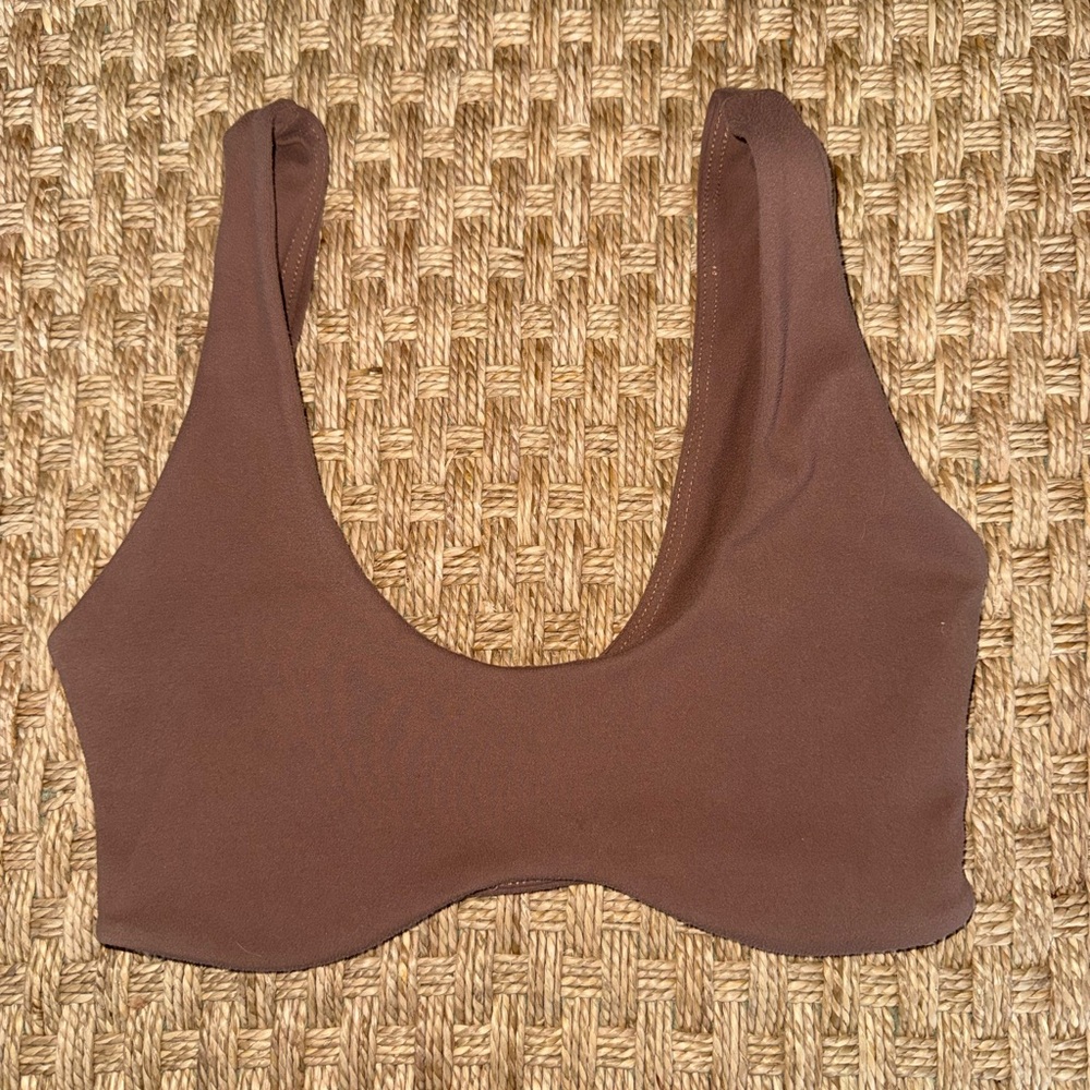Joah Brown Sueded Contour Bra - Picture 3 of 4